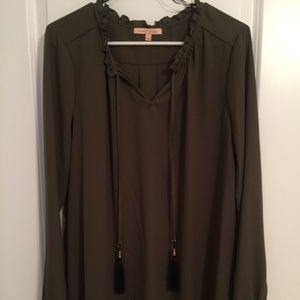 Gibson Latimer Army Green Blouse